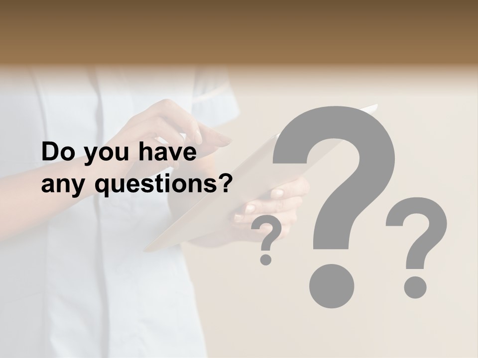 Caucasian Computer Healthcare PowerPoint Template