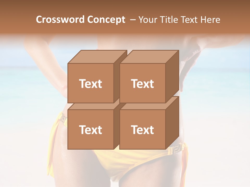 Sky Woman Single PowerPoint Template