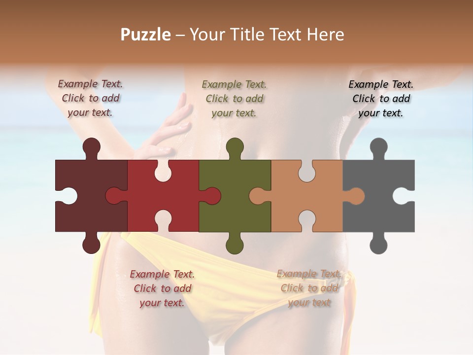 Sky Woman Single PowerPoint Template