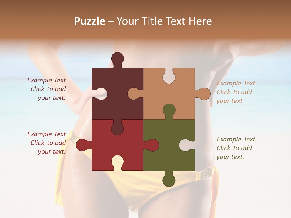 Sky Woman Single PowerPoint Template