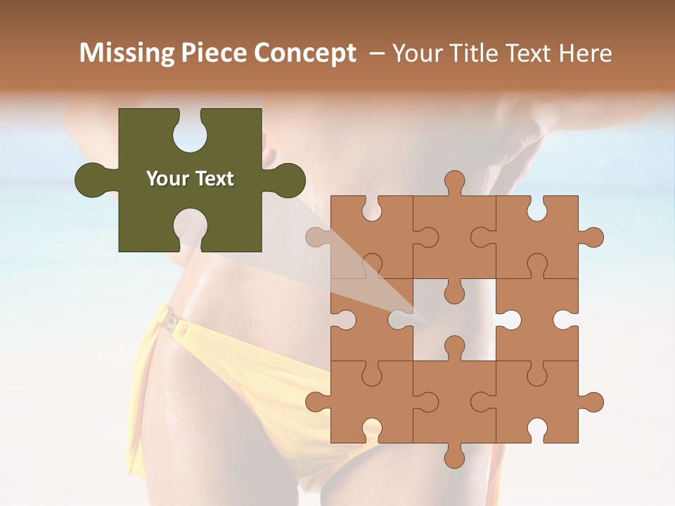 Sky Woman Single PowerPoint Template