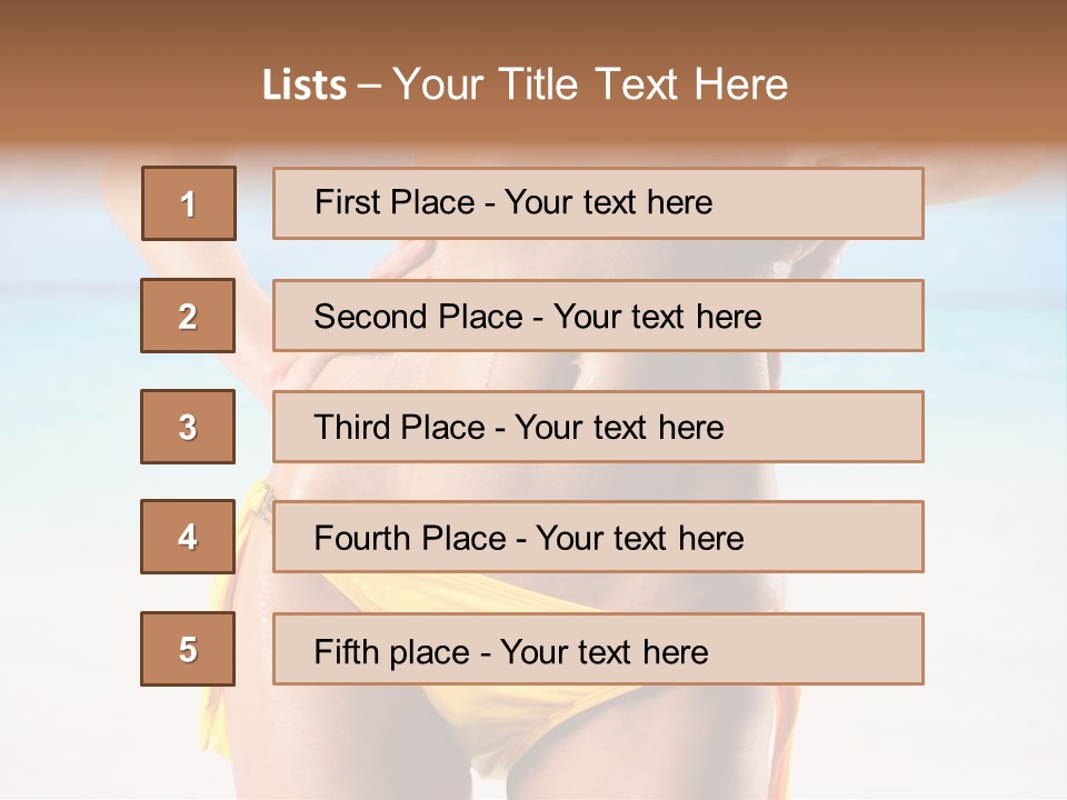 Sky Woman Single PowerPoint Template