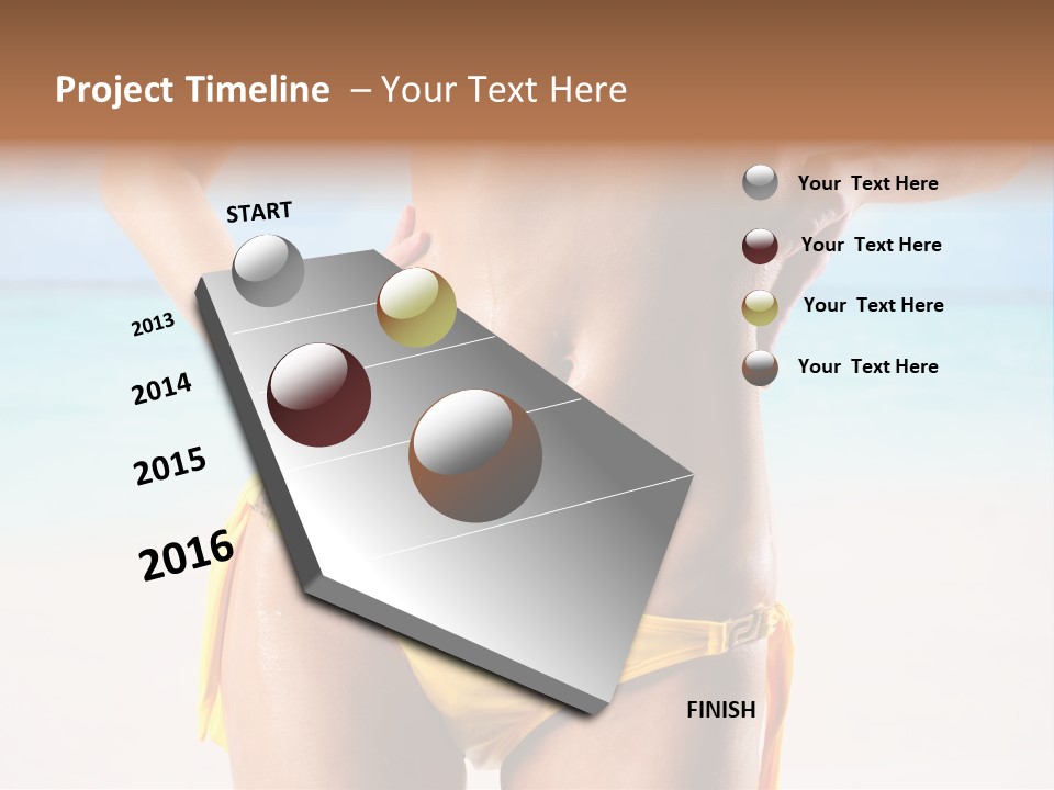 Sky Woman Single PowerPoint Template