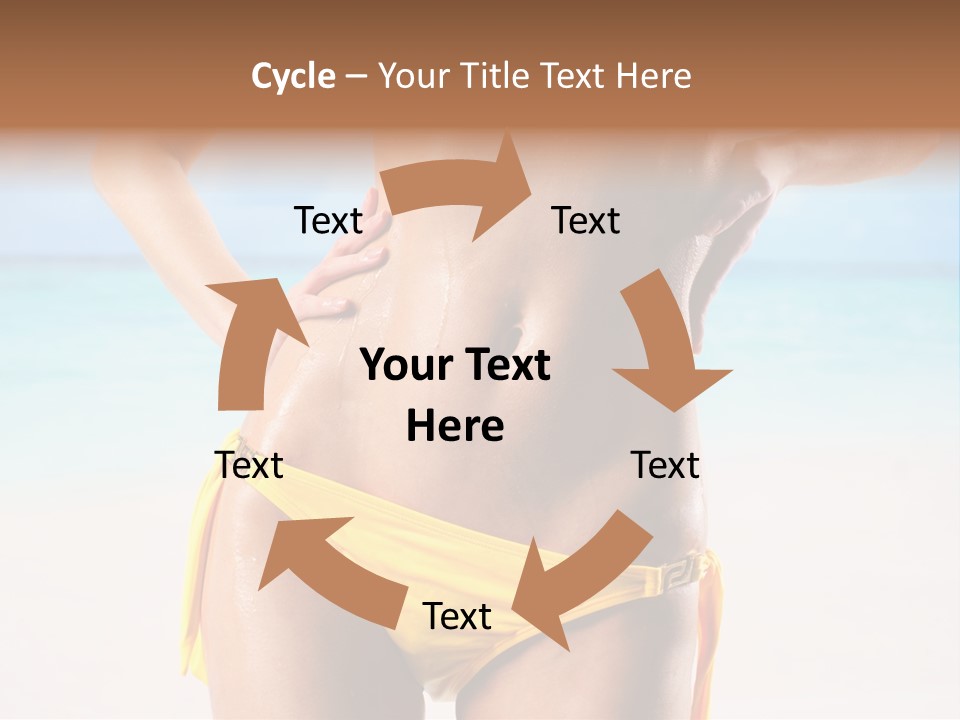 Sky Woman Single PowerPoint Template