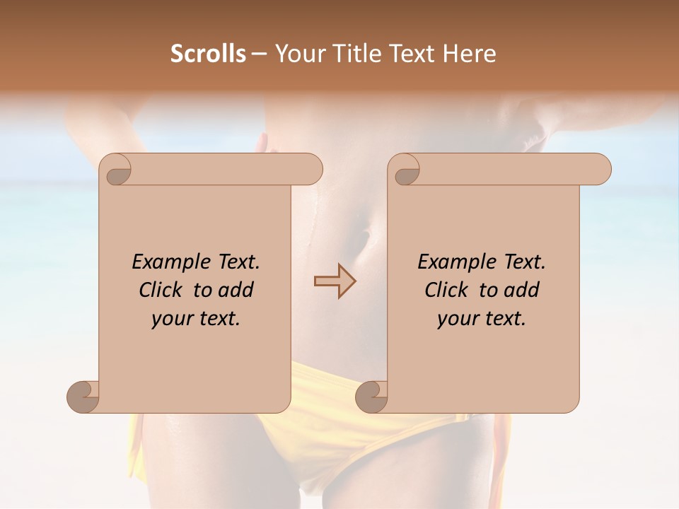 Sky Woman Single PowerPoint Template