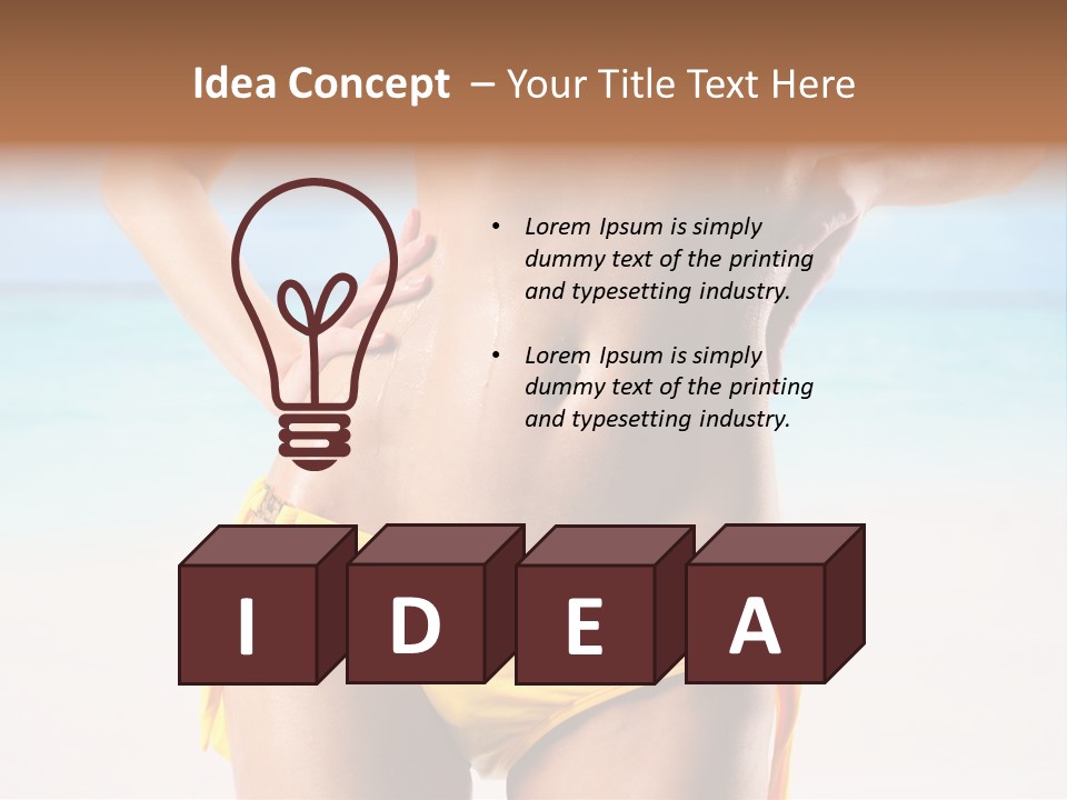 Sky Woman Single PowerPoint Template