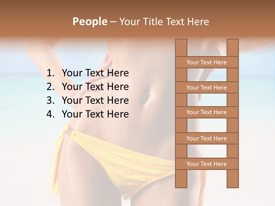 Sky Woman Single PowerPoint Template