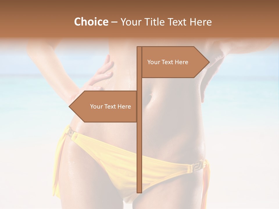 Sky Woman Single PowerPoint Template