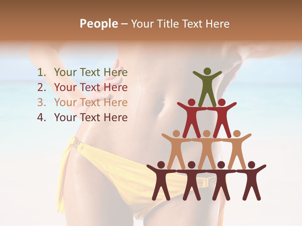 Sky Woman Single PowerPoint Template