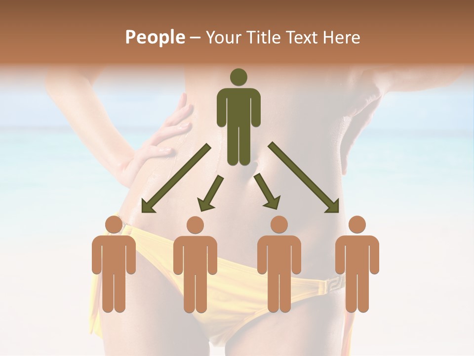 Sky Woman Single PowerPoint Template