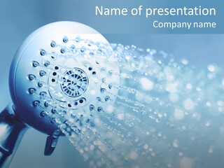 Bath Refreshing Aqua PowerPoint Template