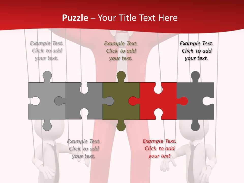 Controlling White Rope PowerPoint Template