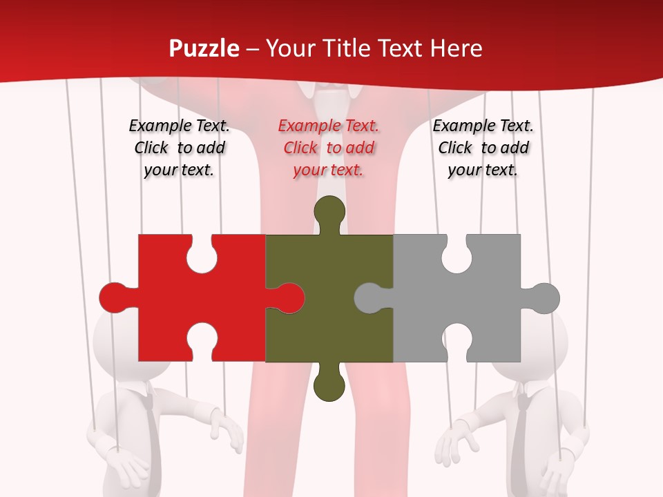 Controlling White Rope PowerPoint Template