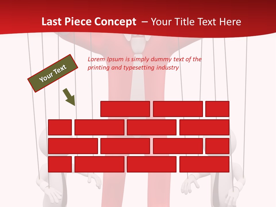 Controlling White Rope PowerPoint Template