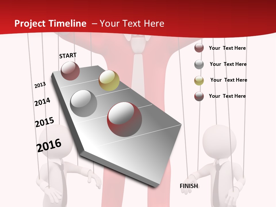 Controlling White Rope PowerPoint Template
