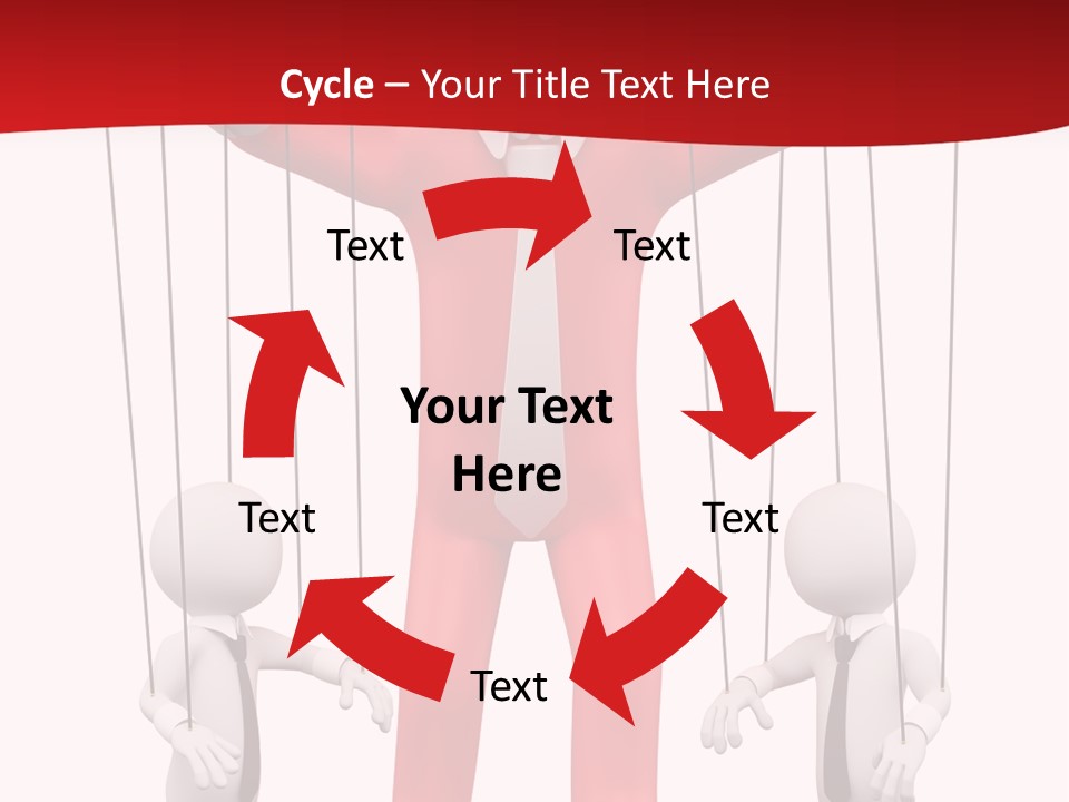 Controlling White Rope PowerPoint Template