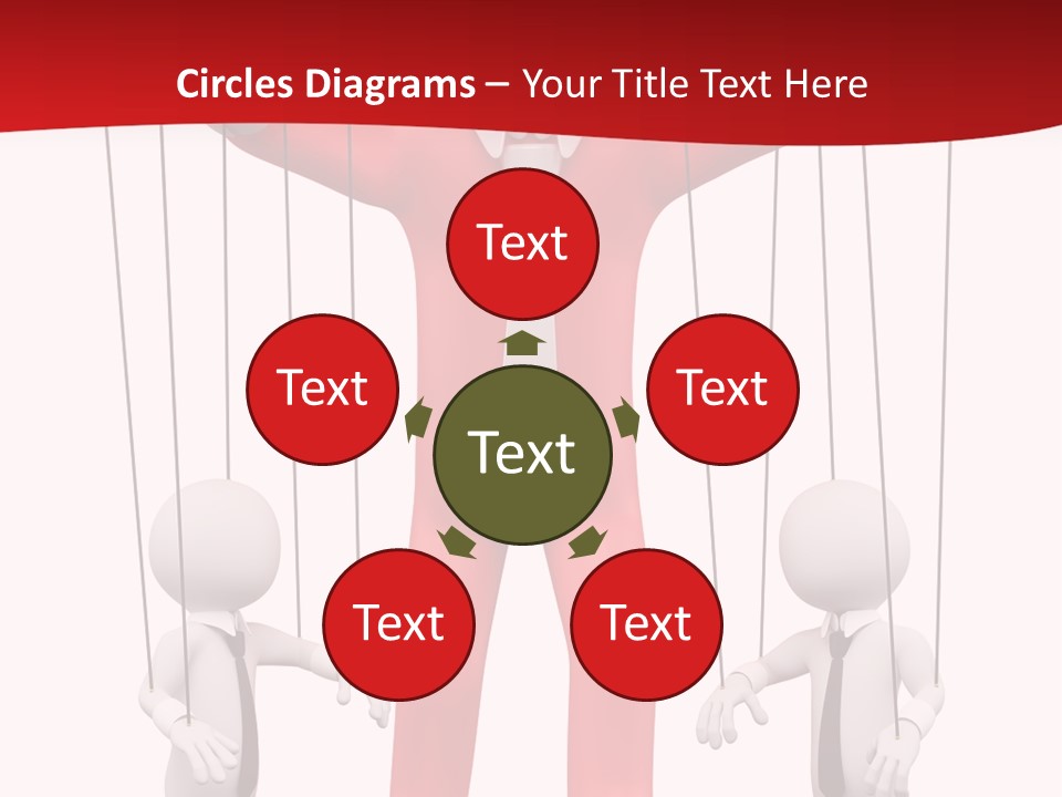 Controlling White Rope PowerPoint Template