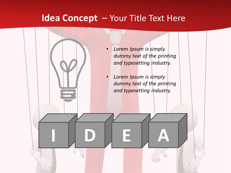Controlling White Rope PowerPoint Template