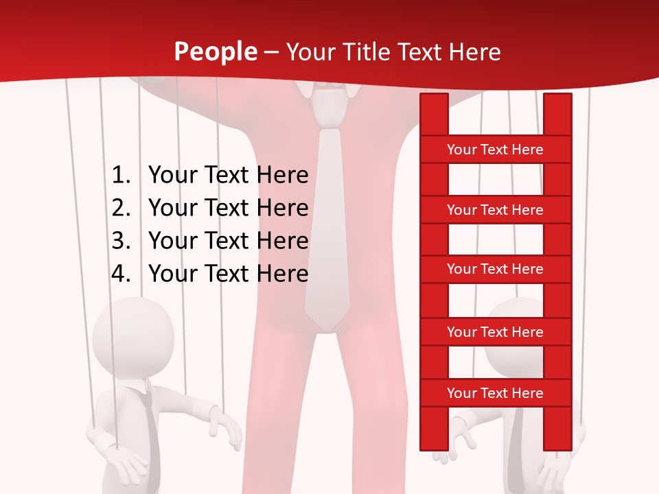 Controlling White Rope PowerPoint Template