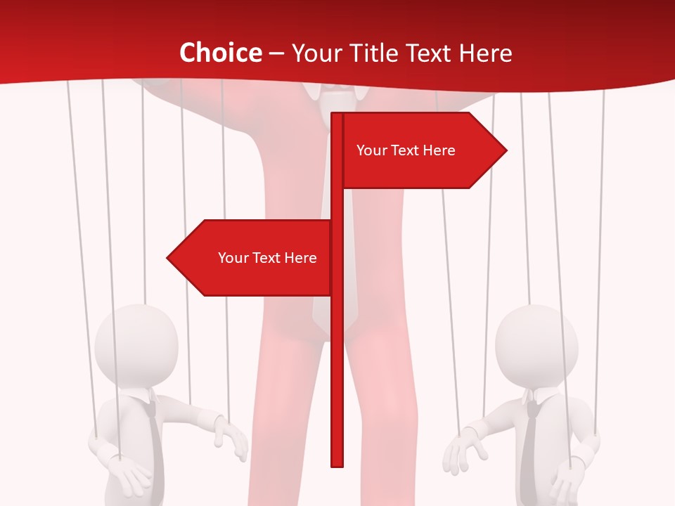 Controlling White Rope PowerPoint Template