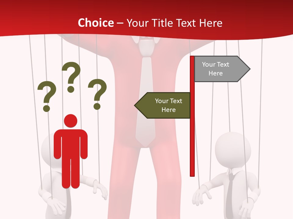 Controlling White Rope PowerPoint Template