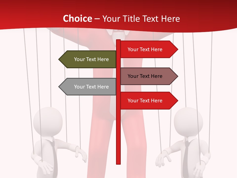 Controlling White Rope PowerPoint Template