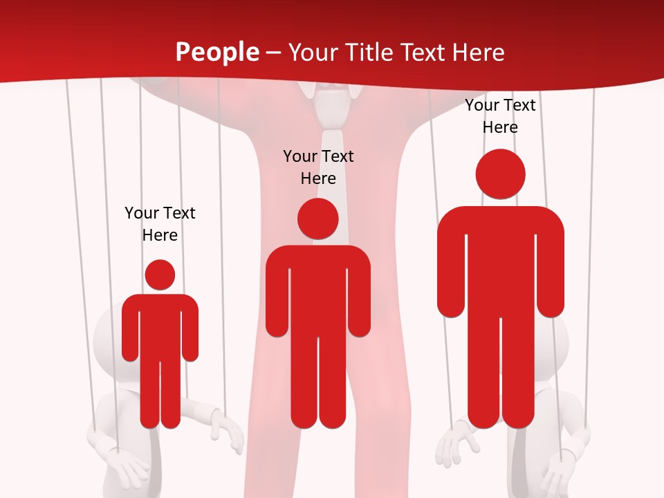 Controlling White Rope PowerPoint Template