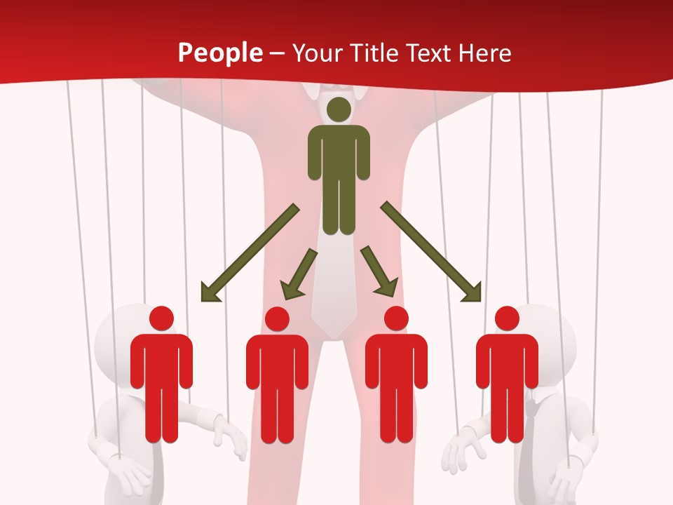 Controlling White Rope PowerPoint Template