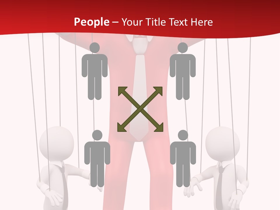 Controlling White Rope PowerPoint Template