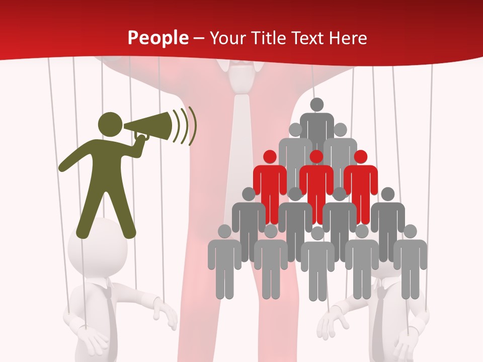 Controlling White Rope PowerPoint Template