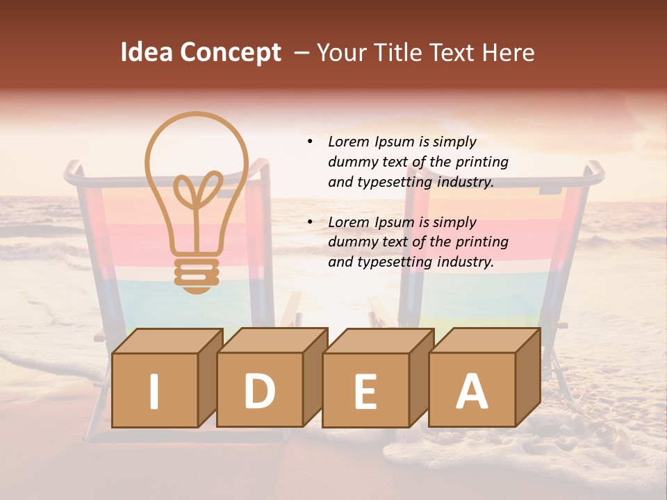 Two Coast Seaside PowerPoint Template