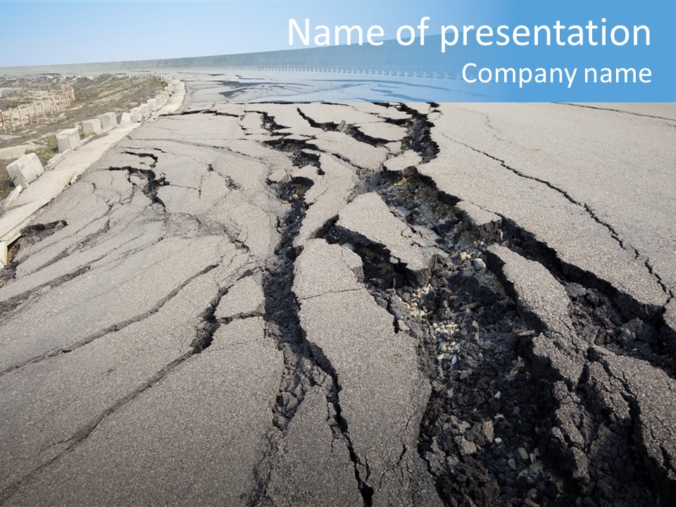 Rock Damage Broken PowerPoint Template