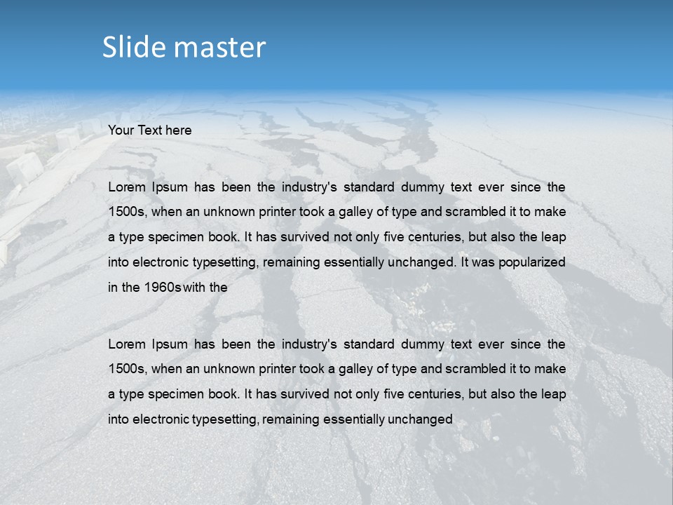 Rock Damage Broken PowerPoint Template