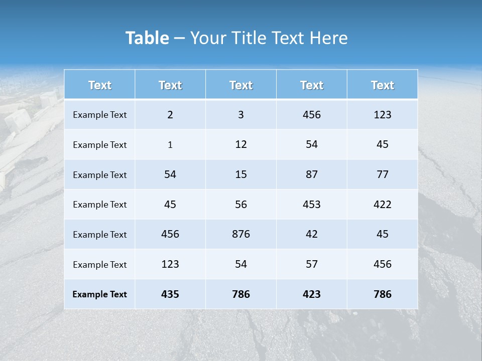 Rock Damage Broken PowerPoint Template
