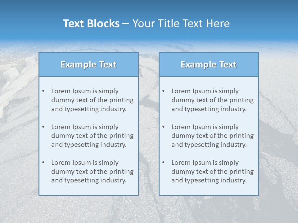 Rock Damage Broken PowerPoint Template