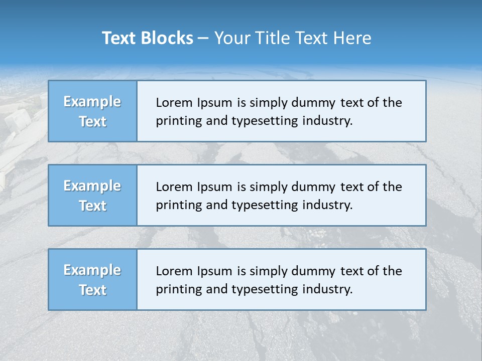 Rock Damage Broken PowerPoint Template