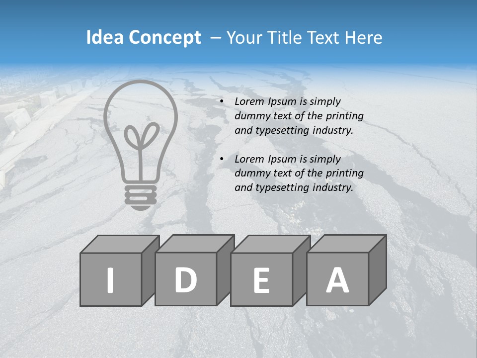 Rock Damage Broken PowerPoint Template