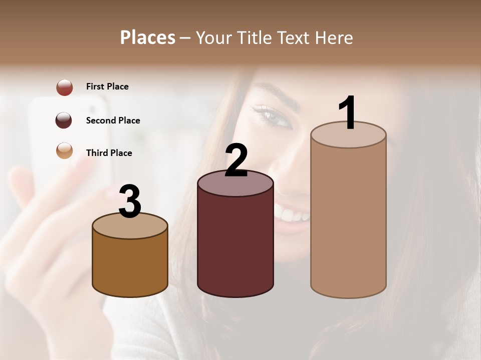 Teenager Using Woman PowerPoint Template