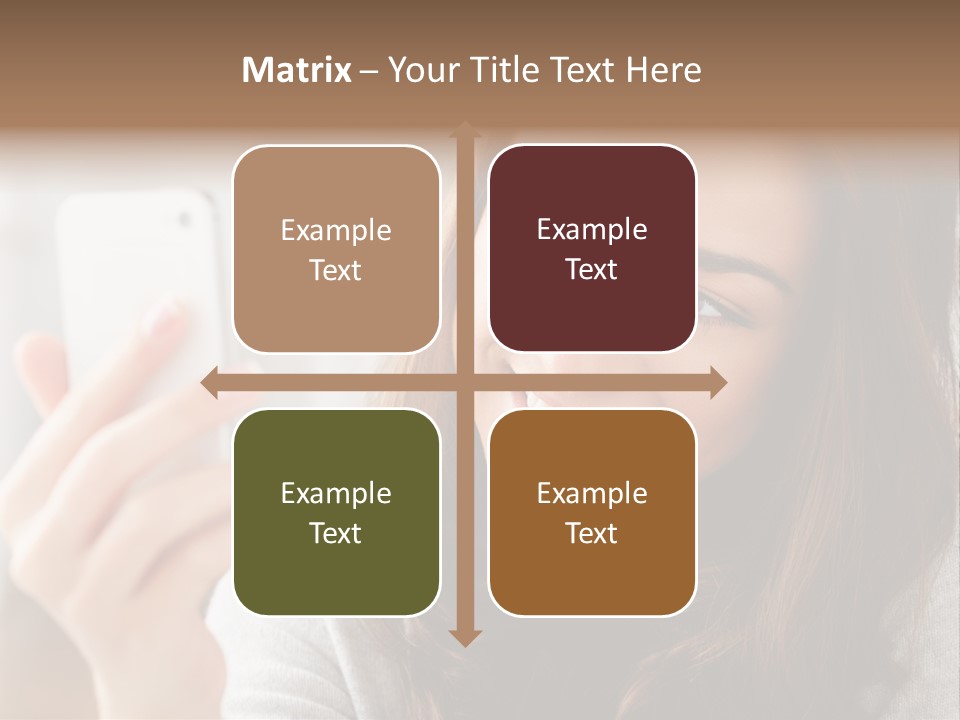 Teenager Using Woman PowerPoint Template