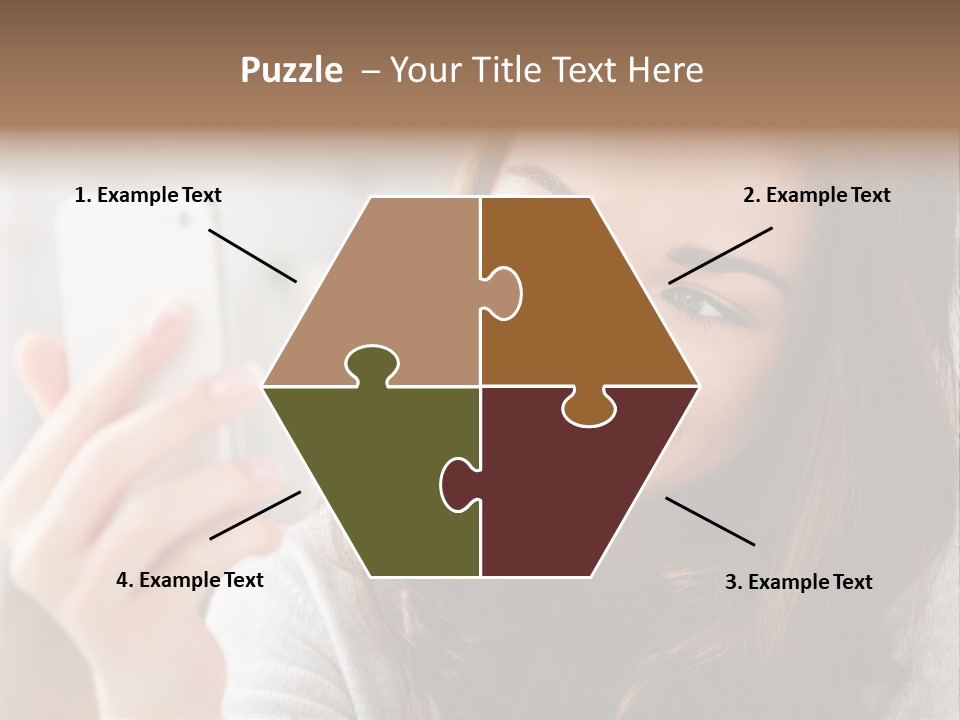 Teenager Using Woman PowerPoint Template