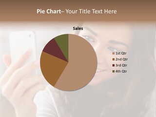 Teenager Using Woman PowerPoint Template