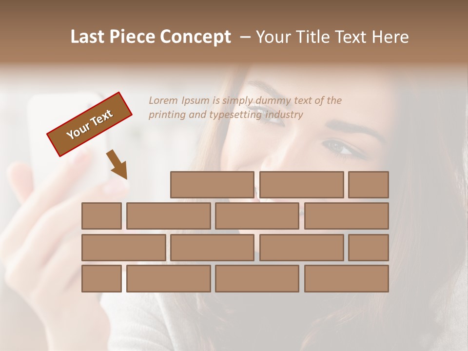 Teenager Using Woman PowerPoint Template