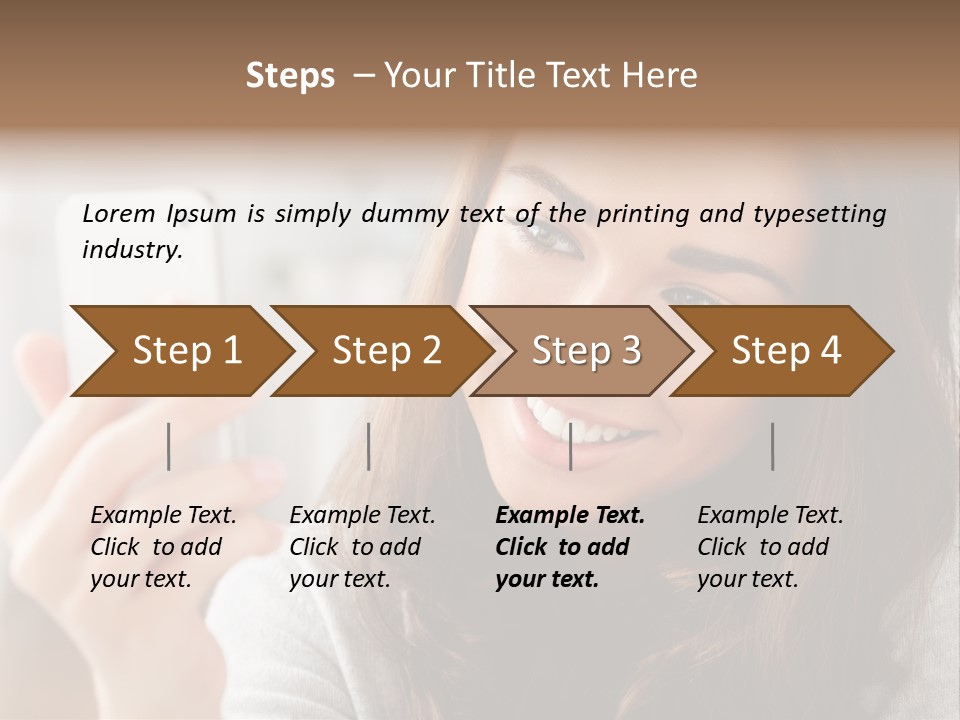 Teenager Using Woman PowerPoint Template