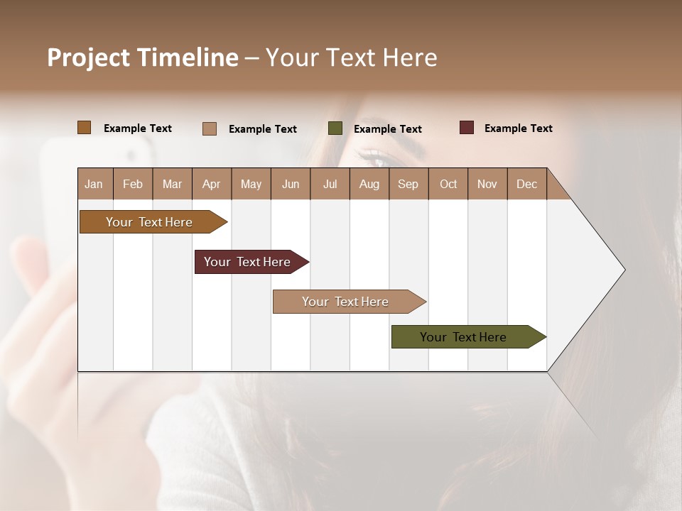 Teenager Using Woman PowerPoint Template