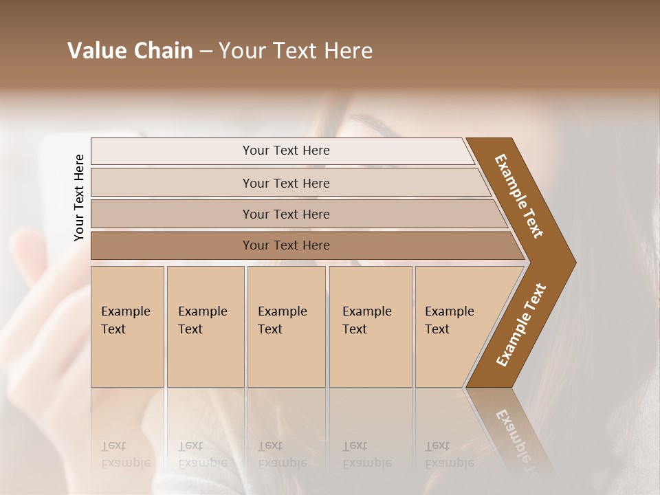 Teenager Using Woman PowerPoint Template