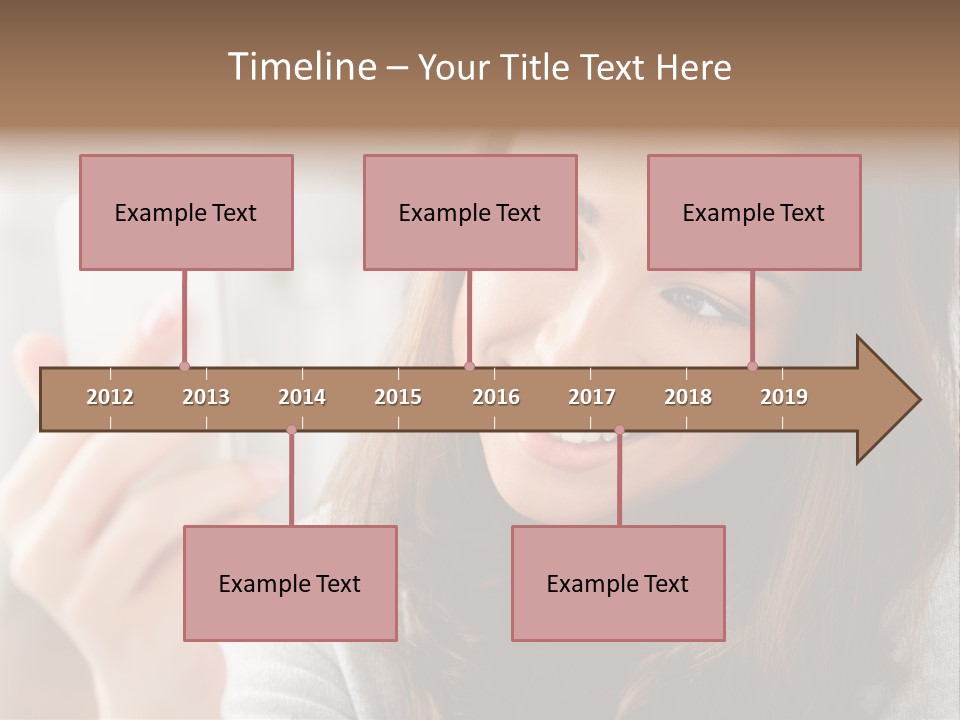 Teenager Using Woman PowerPoint Template