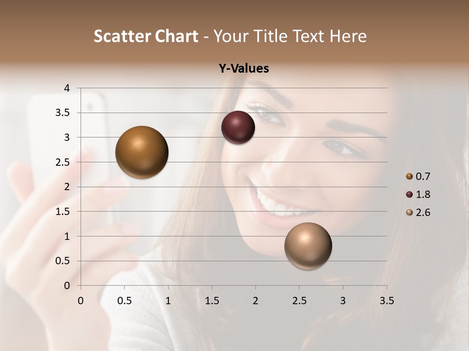 Teenager Using Woman PowerPoint Template