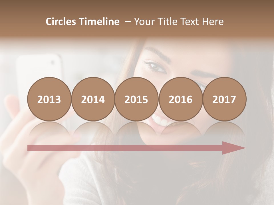 Teenager Using Woman PowerPoint Template