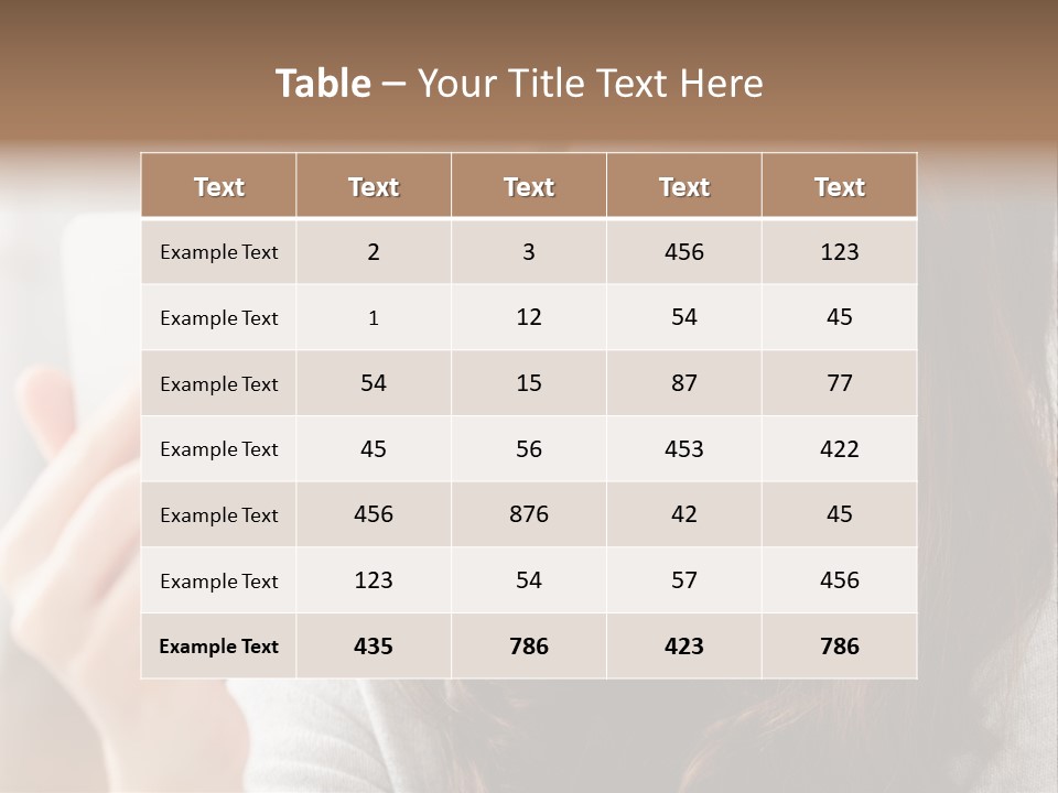 Teenager Using Woman PowerPoint Template