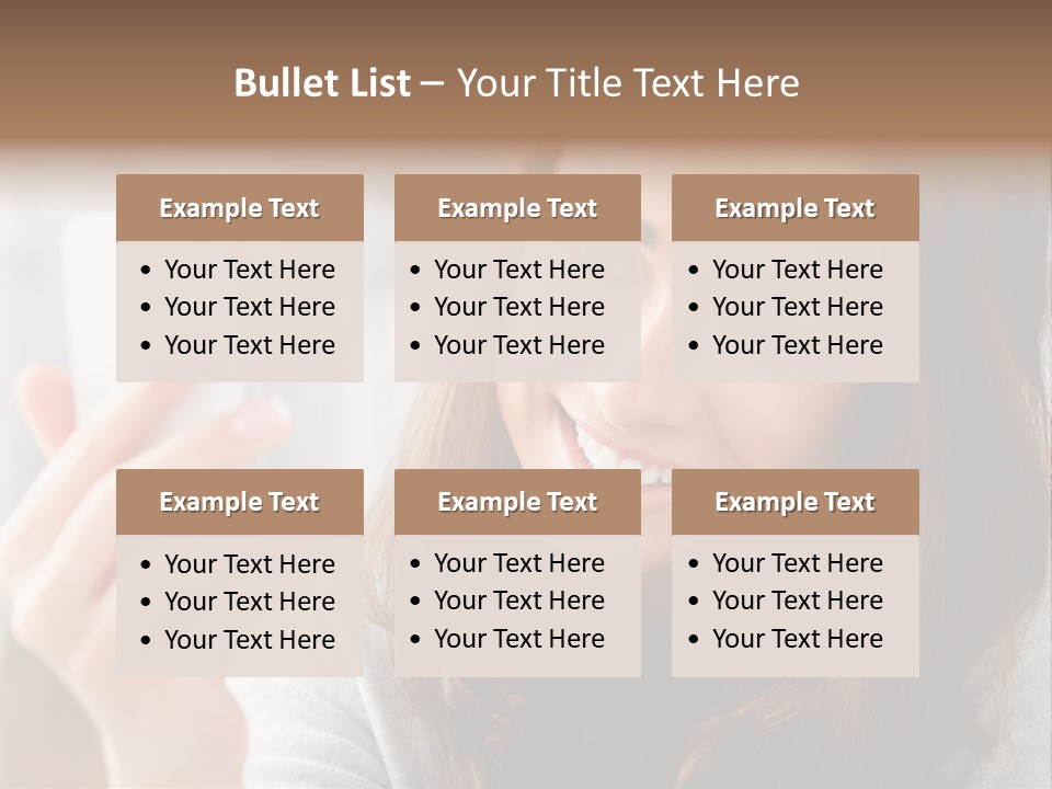 Teenager Using Woman PowerPoint Template